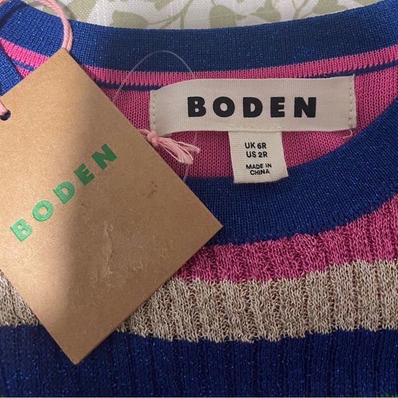 Boden Maxi Gown Striped Long Sleeve - Picture 9 of 10